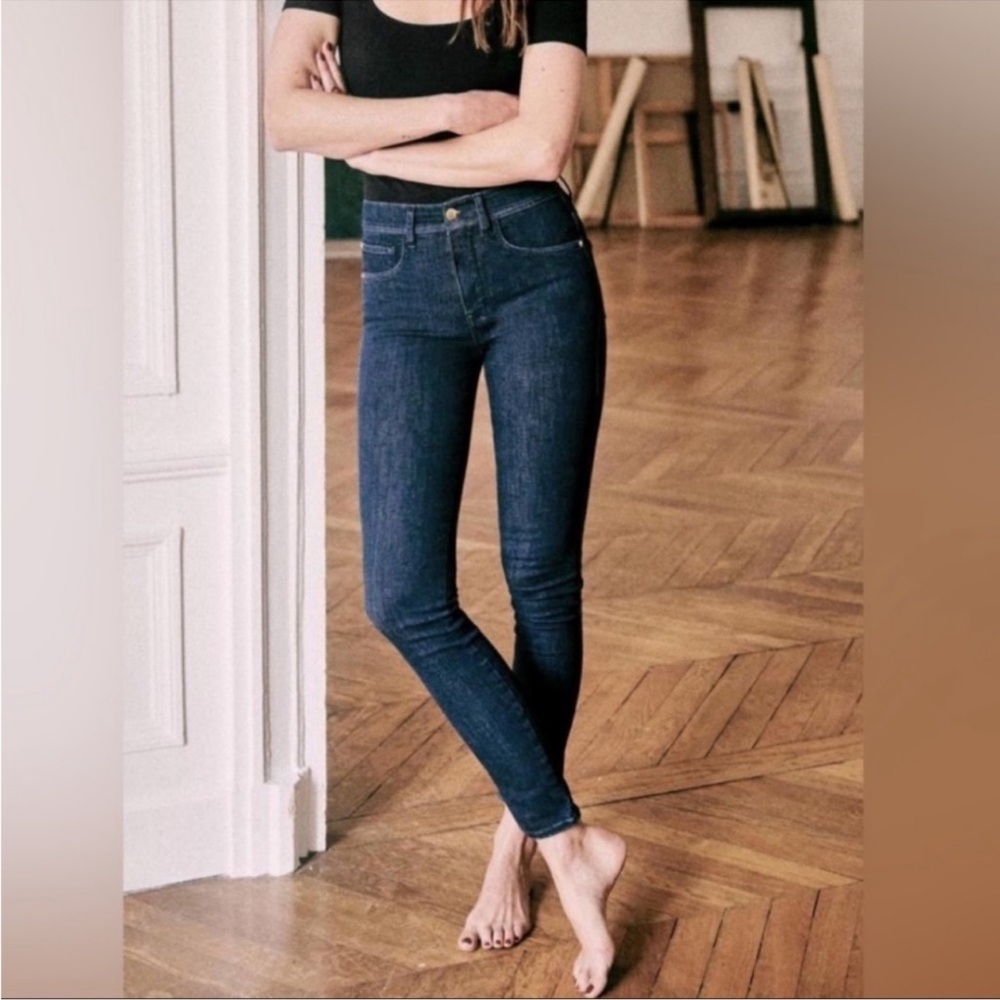 Sezane Denim Skinny Dark Wash Jeans Size 27